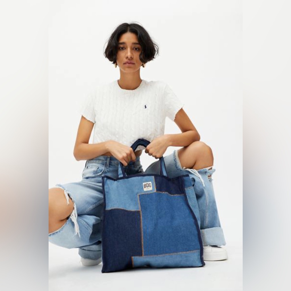 Bdg Patchwork Denim Tote Nwot